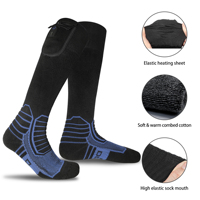 Chaussettes chauffantes en gros pour l'hiver, le ski en extérieur, thermiques, 7,4 V, électriques, rechargeables, à batterie