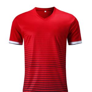 บริการ OEM ออกแบบเสื้อฟุตบอลสำหรับผู้ชายมืออาชีพ คุณภาพสูง ตัดเย็บด้วยระบบอัตโนมัติ พร้อมลายพิมพ์แบบรีดร้อน ผลิตจากโพลีเอสเตอร์ 100% - Product Image 1