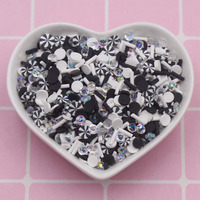 500g/Lot Mélange de confettis en argile en forme de cœurs, poussins et pois pour loisirs créatifs et accessoires pour gobelets shaker
