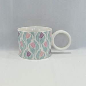 China Supplier Cartoon Pattern Eco-friendly Ceramic Coffee Mug with Round Handle Design Dishwasher & Microwave Safe Food Safe - Product Image 4