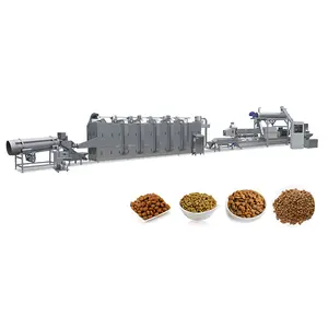 Ligne de production complète à haut rendement machine d'aliments pour animaux domestiques simple à utiliser