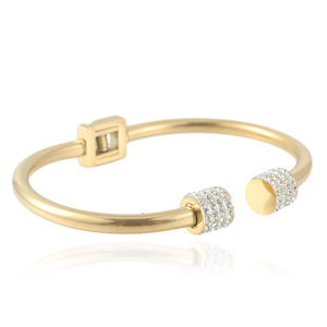 Bracelet en cristal pour femme, doré, serti de strass, géométrique, pour tous les jours, 13007 - Product Image 4