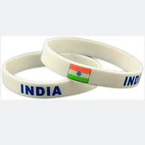 Groothandel Aangepaste Hoge Kwaliteit Armband Siliconen India Siliconen Armband Voor Sport