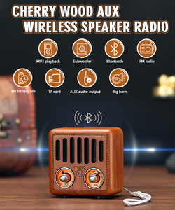 Radio <span class=keywords><strong>FM</strong></span> Portátil Retro Clásica con Altavoz, Compatible con Reproductor de Tarjeta TF - Product Image 2