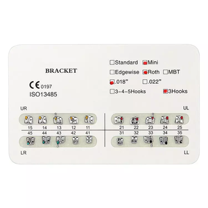 Fornitori odontoiatrici staffe ortodontico staffa in metallo staffe materiale ortodontico <span class=keywords><strong>Mini</strong></span> Slot <span class=keywords><strong>Roth</strong></span> 0.022 staffe metalliche dentali - Product Image 2
