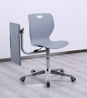 Chaise de salle de classe intelligente et au design moderne pour l'école avec roues ou chaise de laboratoire scolaire chaise de salle d'apprentissage pour l'étude