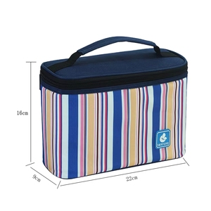 Customized Classic Plaid Print Portable Travel Cosmetic <b>Storage</b> Nylon <b>Makeup</b> Bags Sets - Product Image 4