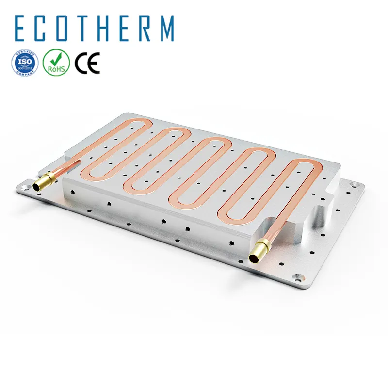 High Power Koperen Buis Aluminium Vloeibare Koude Aluminium Blok Waterkoeling Koellichaam Voor Vermogenselektronica