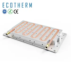 전력 전자 제품 용 고출력 구리 튜브 알루미늄 액체 냉 알루미늄 블록 수냉 방열판