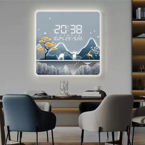 Reloj de Pared Digital LED 3D Exclusivo - Arte de Pared Luminoso y Moderno con Diseño Personalizado y Visualización de Fecha en Inglés - Product Image 5