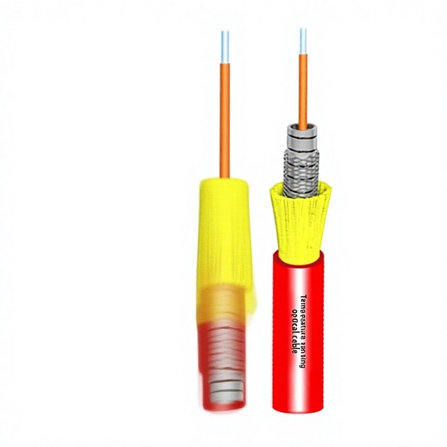 Distributed Temperature Sensing Fiber Optic Cable 1/2 Core Multimode Armored 625/125 Temperature & Fire Alarm Measurement System