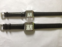 Montre-bracelet à quartz pour couple, cadran carré, bracelet en cuir, boîtier en alliage étanche 40 mm, logo personnalisé, vente en gros