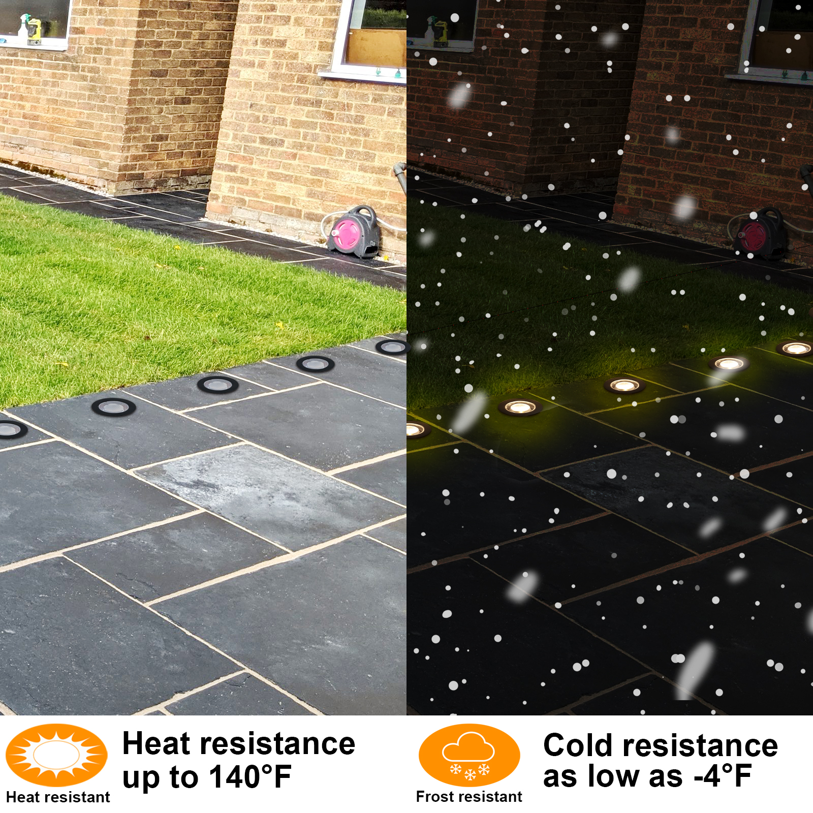 12V 1W RGBW Wifi Adjustable Outdoor Buried Floor Round Step Inground  Garden Led Deck Lights with black finishing