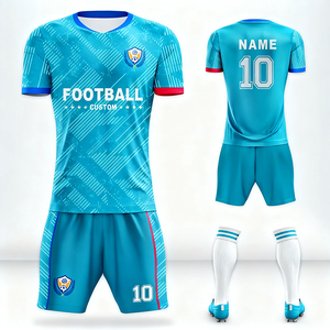 เสื้อฟุตบอลผ้าแจ็คการ์ดปรับแต่งได้ ชุดยูนิฟอร์มสโมสรที่สวมใส่สบายพร้อมโลโก้ทีม ชุดเสื้อฟุตบอลน้ำหนักเบา - Product Image 3