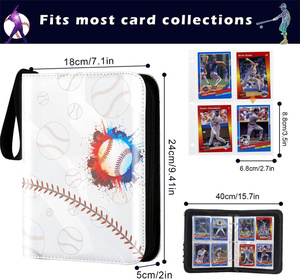 Livre de cartes de visite à sublimation personnalisée Classeur de cartes Pokemoned avec fermeture à glissière 9 pochettes Classeur de cartes à collectionner en PU - Product Image 3