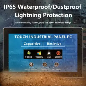 21.5 Inch IP65 Industrial Touch Screen Panel Pc Capacitive/Resistance Tablet Embedded/Wall Mount/Desktop/VESA Fanless Computer