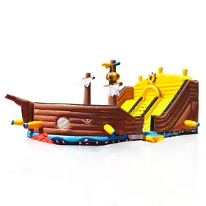 China commercial durable giant double lane kids inflatable trampolines pirate ship bounce house inflatable pirate bouncy ship