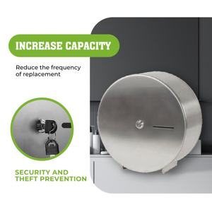 FANDA Moderno y Ecológico Soporte de Pared Industrial con Acabado Cepillado # Dispensador de Rollos Jumbo de Acero Inoxidable 430 - Product Image 3