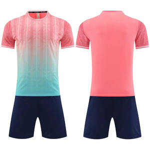 Erkek Yetişkin Futbol Forması Takım Üniforması Setleri Kısa Kollu Dik Yaka Düz Desen %100 Polyester Isı Transfer Baskılı - Product Image 4