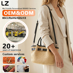 Borsa a Spalla in Paglia LZ OEM ODM, Borsa Estiva da Spiaggia per Donne, Borsa Hobo Intrecciata in Rafia, Borsetta Bohémien Trendy - Product Image 1