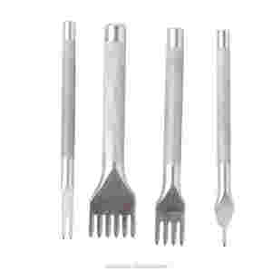 4Pcs 1/2/4/6 Prong Leather Craft Tool Sets Diy Handmade Sewing Leather Tools Hole Punches Lacing Stitching Working Chisel - Product Image 5