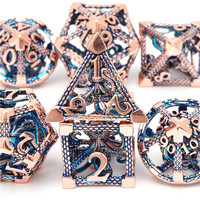 Dés métalliques creux, ensemble de dés polyédriques dungeon & dragon dnd