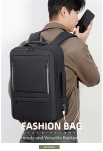 <span class=keywords><strong>Sac</strong></span> à dos imperméable OEM <span class=keywords><strong>multi</strong></span>-compartiments avec chargement USB, résistant à l'eau, pour voyages, hommes, femmes, affaires, université - Product Image 3