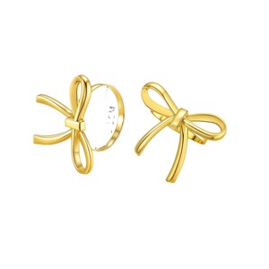 <span class=keywords><strong>Portatovaglioli</strong></span> in Lega Dorata a Forma di Fiocco per Cene, Matrimoni, Banchetti, Riunioni Familiari, Decorazione Tavola - Product Image 5