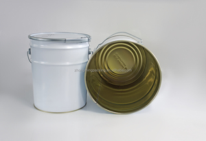 Bidon en métal bleu imprimé ZM 25L, seau étanche antivol <span class=keywords><strong>antirouille</strong></span> pour le stockage de peinture industrielle - Product Image 6