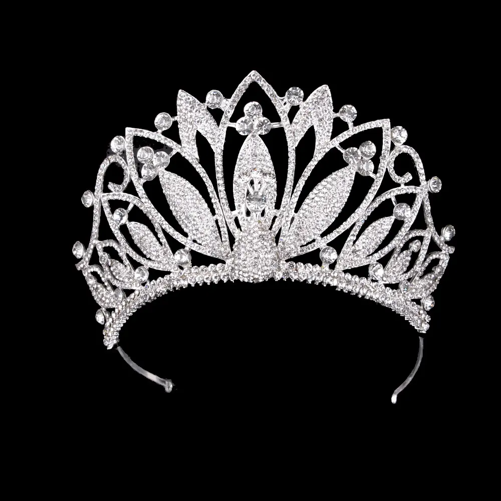 Großhandel Custom Big Pageants Crown Neues Design Tiara Große Strass Queen Crown Für Frauen