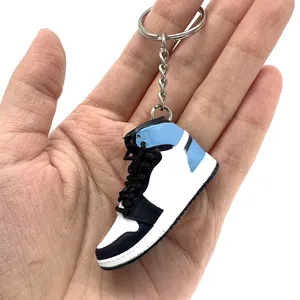 Free shipping sneaker fans gifts 3d mini sneaker shoe keychain 3d free sample