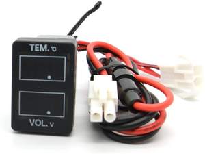 โวลต์มิเตอร์แสดงผลดิจิทัล LED สำหรับรถยนต์,เกจวัดแรงดันไฟฟ้า DC 12V หน้าจอสำหรับ Toyota กันน้ำ - Product Image 2