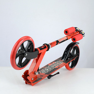 Trottinette à pédales pour enfants de 8 à 12 ans, rose, pliable, avec deux roues en PU, hauteur réglable, à pousser - Product Image 4