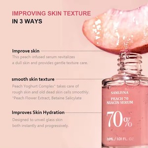 Peach 70 Niacinamide huyết thanh 30ml Hàn Quốc đốm đen Corrector làm trắng sáng dưỡng ẩm mặt chăm sóc da mặt huyết thanh trên khuôn mặt cho khuôn mặt - Product Image 2