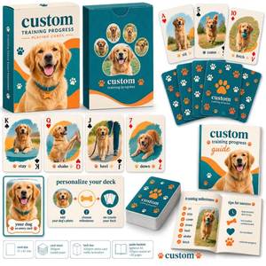 Carte Personalizzate per il Monitoraggio del Progresso dell'Addestramento del Cane, Set di Carte per Traguardi del Cane con Libretto Ricordo A5 Opzionale - Product Image 3