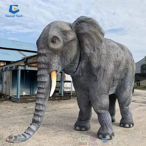 Elefante artificiale realistico modello animatronico animale elefante animatronico di grandi dimensioni