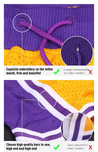 Bán buôn giá rẻ nóng bán chỉ Mens Don khâu quần short Retro Top Grade lưới tùy chỉnh quần short bóng rổ - Product Image 5