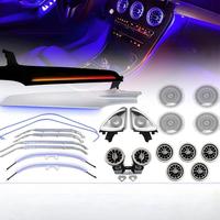 Kit d'éclairage d'ambiance LED pour voiture, 64 couleurs, 12V, 3-5W, pour Mercedes-Benz Classe C GLC W205 X253 2015-2022, conduite à gauche/droite, éclairage intérieur des aérateurs Turbo - Vente Flash