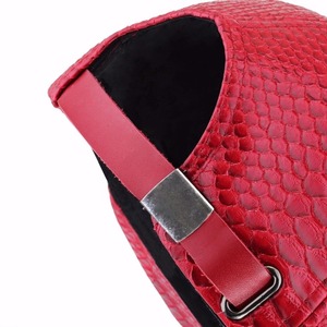 Casquette snapback personnalisée de haute qualité en cuir PU imitation peau de serpent, 6 panneaux, tendance - Product Image 5