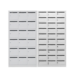 Boîtes <span class=keywords><strong>aux</strong></span> <span class=keywords><strong>lettres</strong></span> en métal pour appartements conçues en usine sur mesure 18 portes boîtes de livraison de colis de jardin avec serrure - Product Image 3