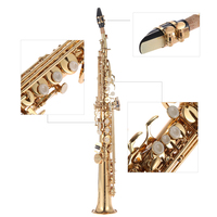 Professional B Flat Soprano Straight Saxophone Woodwind Instrument Bass Body
