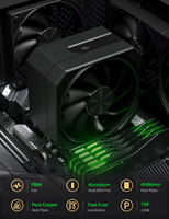 upHere 120mm CPU Air Cooler with 4 Heat Pipes, Quiet PWM CPU Fan Cooler for Intel LGA1700/1200 and AMD AM5/AM4 Gaming PC