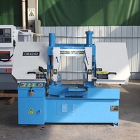 Scie à ruban portique GB4230 la plus vendue en Chine, machine automatique à moteur pour usage industriel, découpe de métaux, tension hydraulique, fabricant