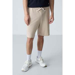 Shorts pour homme en coton beige, épais, doux, texturé, coupe standard, basique - 81275 - Beige - Product Image 5