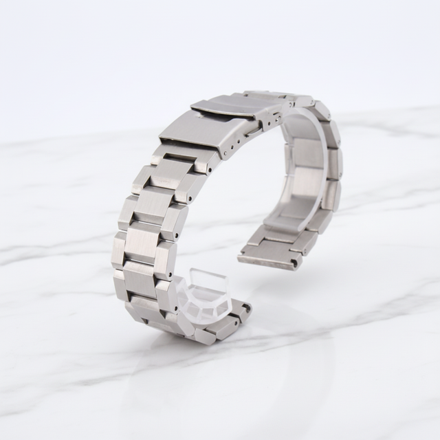 Adjustable 18mm 20mm 22mm 24mm Quick Release Matt Brushed 3 Beads Stainless Steel Watch Band