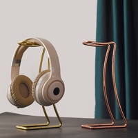 Support pour casque en acier au carbone électroplaqué, support de bureau multifonctionnel pour casques de jeu
