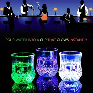 Luminous LED Flashing Glowing <b>Drinking</b> <b>Cup</b> Water Liquid Activated Light up Wine Glass <b>Cup</b> Mug Festival Party Bar Home Decor - Product Image 5