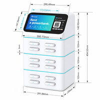 Stazione di Noleggio Power Bank Compatta a 12 Slot con Schermo Pubblicitario e Scanner QR per Ristoranti e Hotel