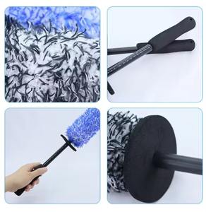 Brosse de nettoyage pour jantes et pneus de voiture en microfibre NIKO, brosse de soin automobile - Product Image 2