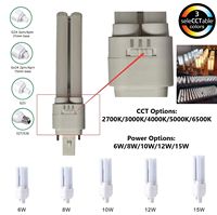 Lampu bohlam jagung bersertifikasi, 120LM/W 3 tahun garansi UL CE ROHS ERP E27 G24Q G24D 15W